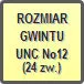 Piktogram - Rozmiar gwintu: UNC No12 (24zw.)